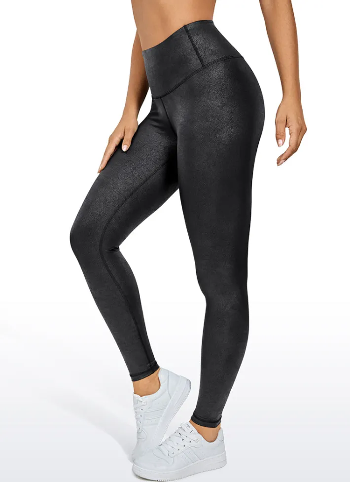 Hot CRZ YOGA Matte Faux Leather Leggings 28''