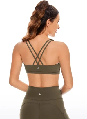 Shop CRZ YOGA Nakedfeel Bra Cross Back Low Cut