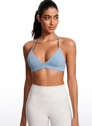Outlet CRZ YOGA Nakedfeel Double Lined Triangle Strappy Sports Bra