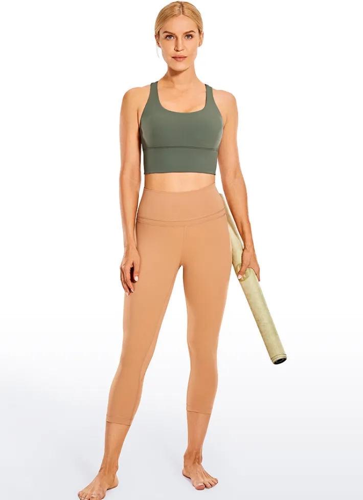 New CRZ YOGA Nakedfeel Longline Bra Strappy Back