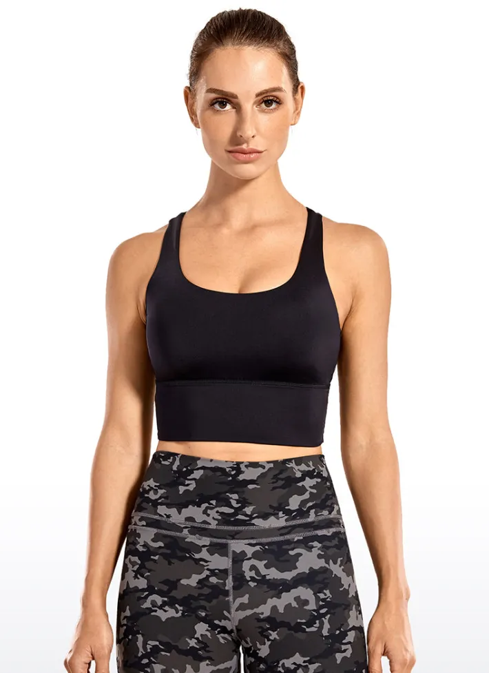 New CRZ YOGA Nakedfeel Longline Bra Strappy Back