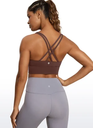 Discount CRZ YOGA Nakedfeel Strappy Longline Bra Criss Cross Back