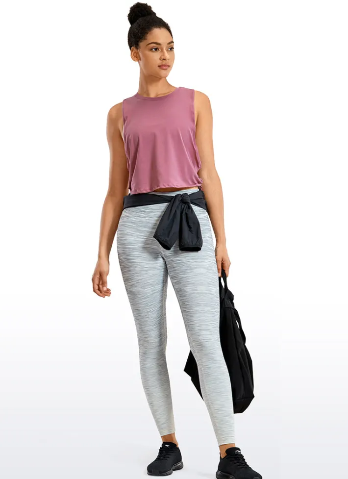 Fashion CRZ YOGA Pima Cotton Crop Tank Deep Armhole