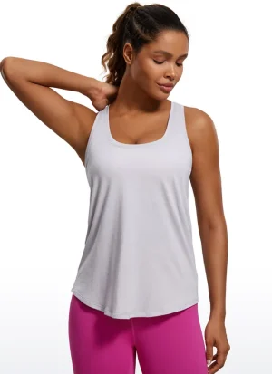 Outlet CRZ YOGA Pima Cotton Hip-Length Tank Racerback