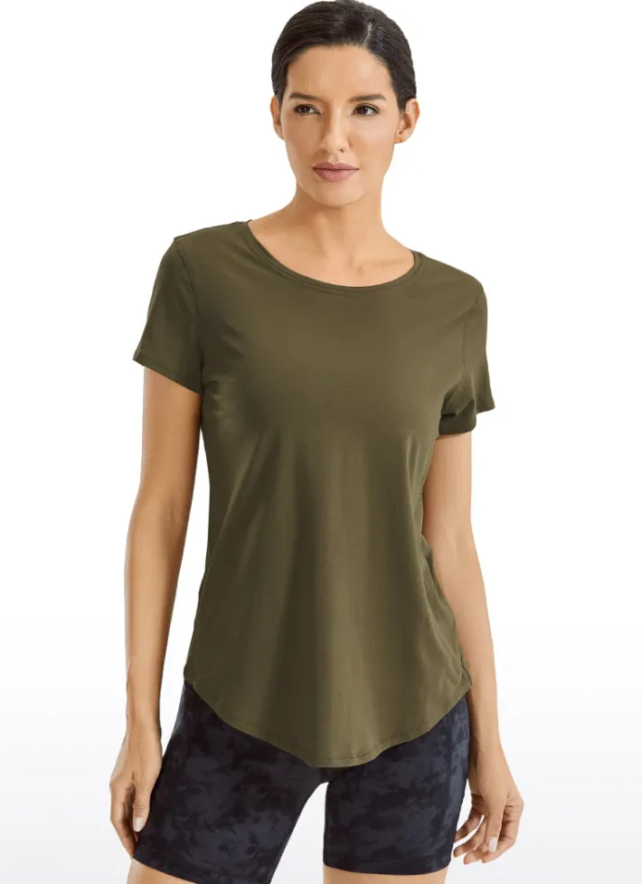 New CRZ YOGA Pima Cotton Short Sleeves