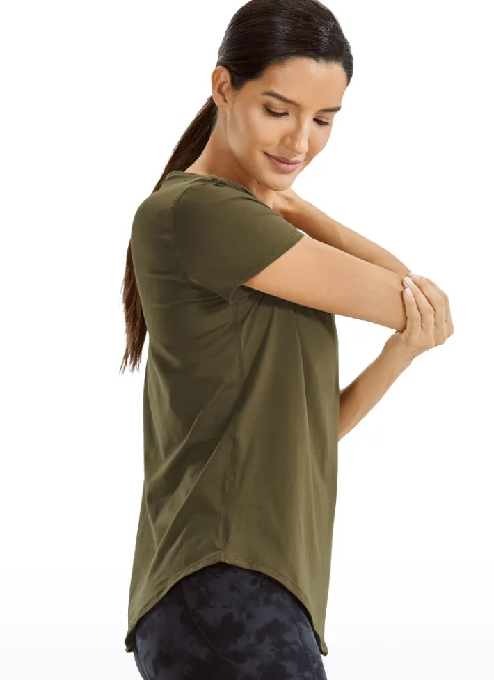 New CRZ YOGA Pima Cotton Short Sleeves