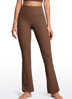Sale CRZ YOGA Ribbed High Waist Pocket Flare Leggings 31"
