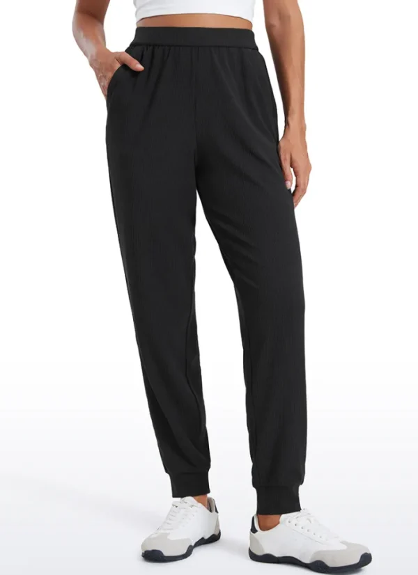 Fashion CRZ YOGA Ribbed Pockets Sweatpants 28"