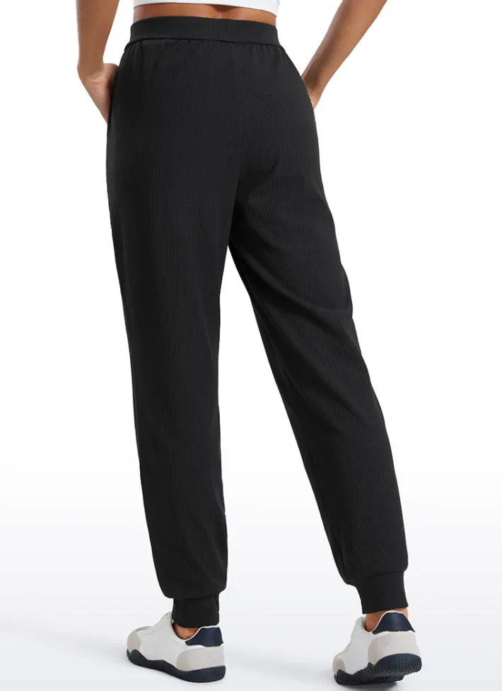 Fashion CRZ YOGA Ribbed Pockets Sweatpants 28"