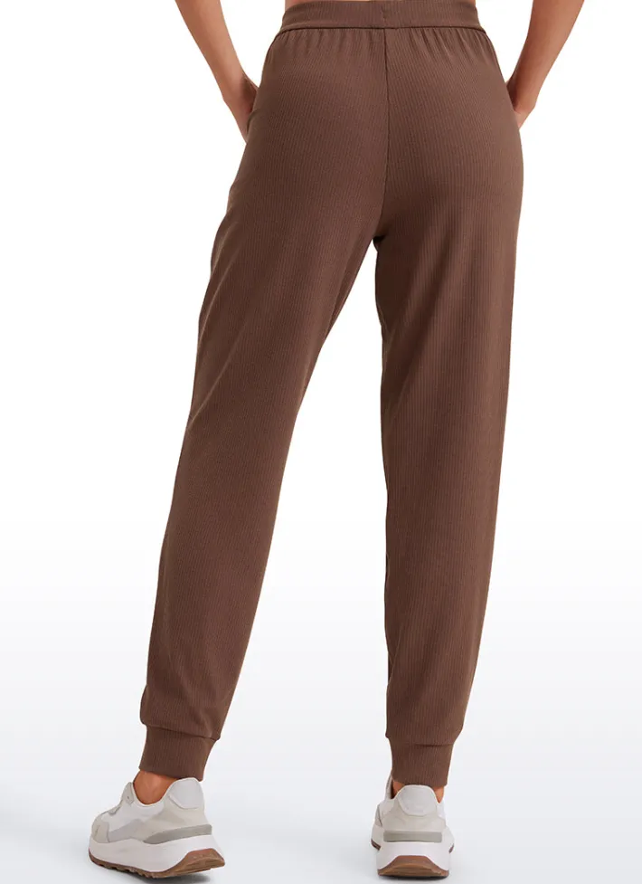 Fashion CRZ YOGA Ribbed Pockets Sweatpants 28"