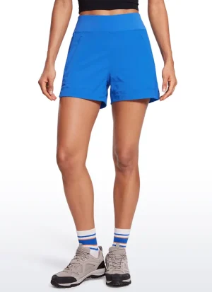Shop CRZ YOGA Ripstop Mid-Rise Hiking Shorts with Zip Pockets 4''