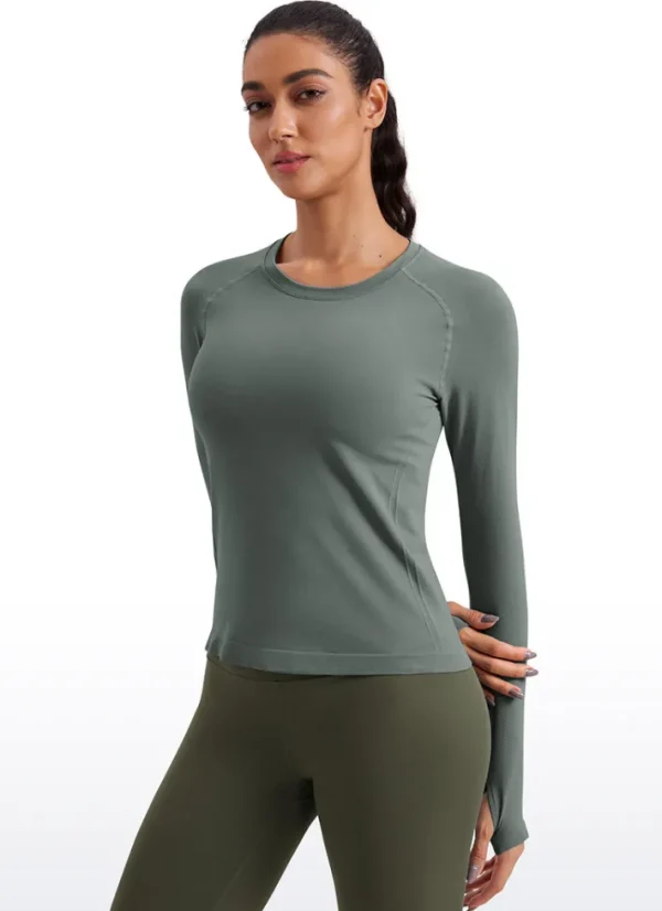 Outlet CRZ YOGA Seamless Long Sleeves with Thumbholes Shirts