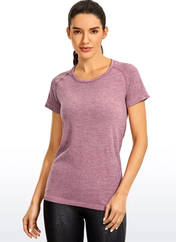 Cheap CRZ YOGA Seamless Raglan Short Sleeves