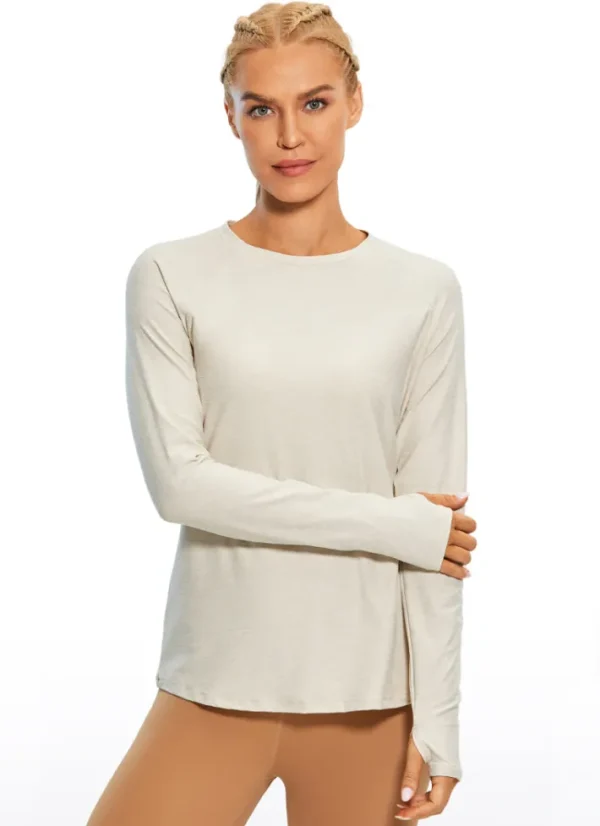 Outlet CRZ YOGA Soft Heather Long Sleeves Thumbholes