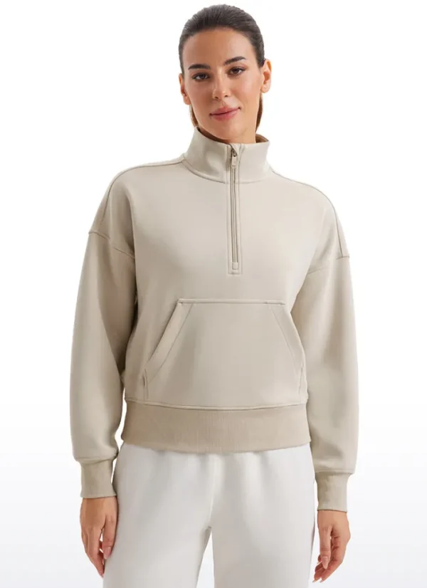 Best Sale CRZ YOGA SoftAura Half Zip Pullover Sweatshirt