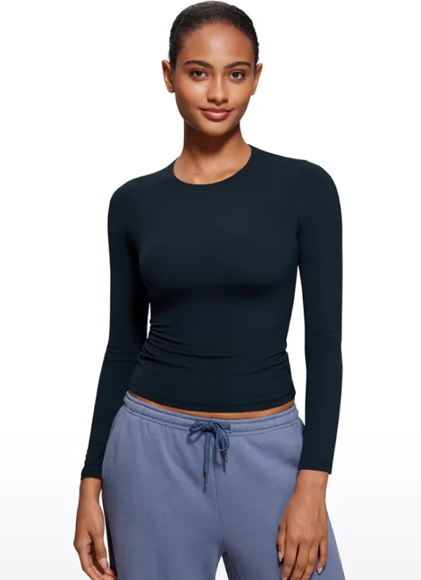Sale CRZ YOGA Softembrace Tight Fit Long Sleeve Shirts