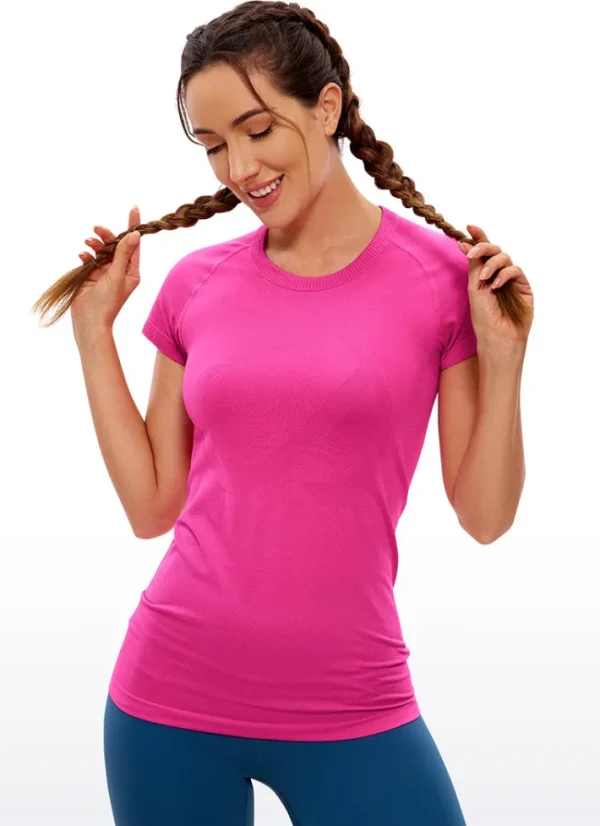 Online CRZ YOGA Speedy Seamless Short Sleeves Slim Fit