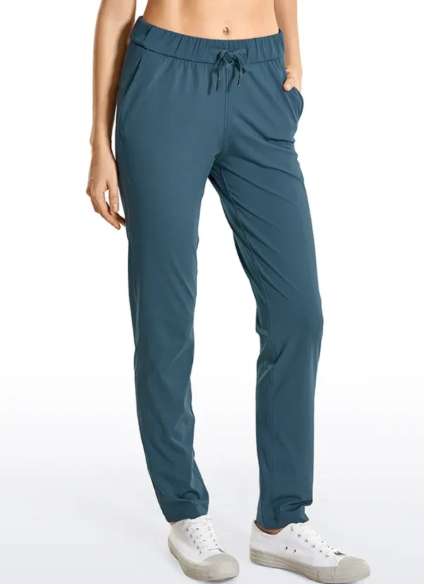 Sale CRZ YOGA Stretch Drawstring Long Pants with Pockets 31''