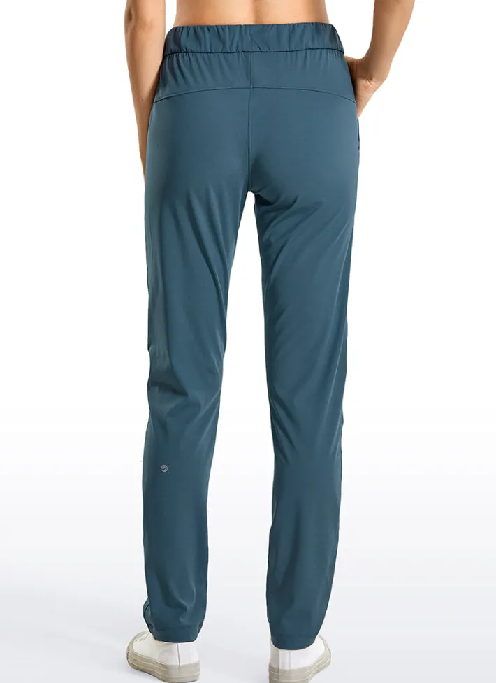 Sale CRZ YOGA Stretch Drawstring Long Pants with Pockets 31''