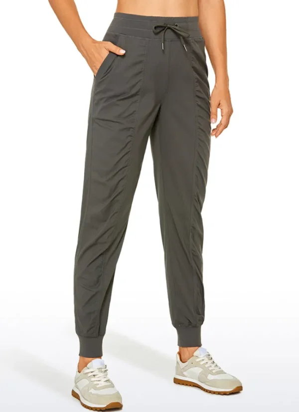 Clearance CRZ YOGA Striped Joggers with Pockets 28'' - Ruched