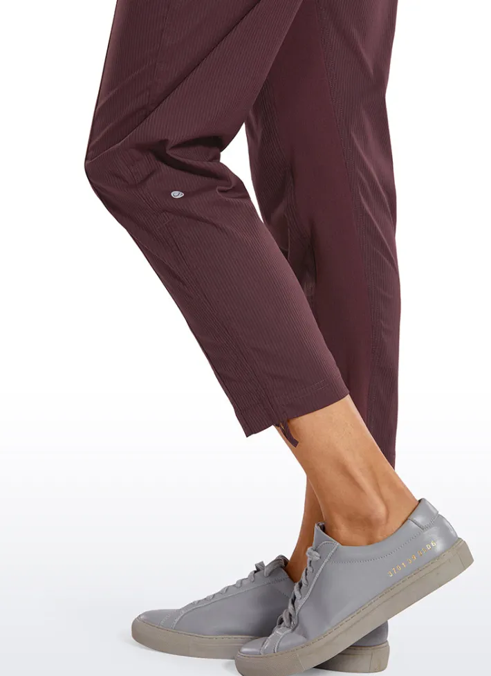 Discount CRZ YOGA Striped Pants with Pockets 25''- Cinched Leg