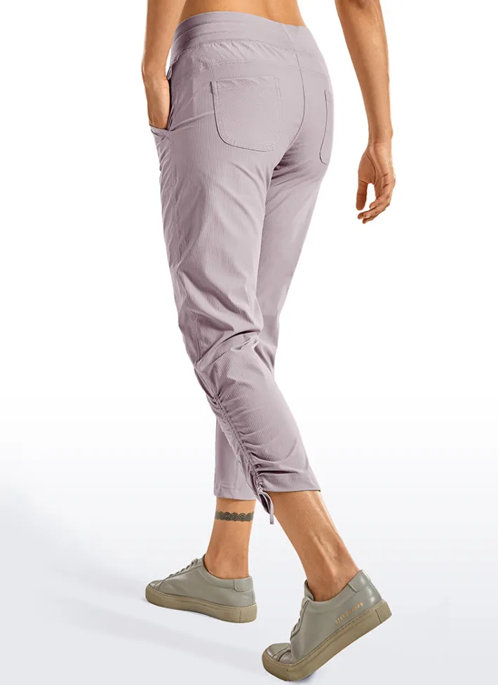 Discount CRZ YOGA Striped Pants with Pockets 25''- Cinched Leg
