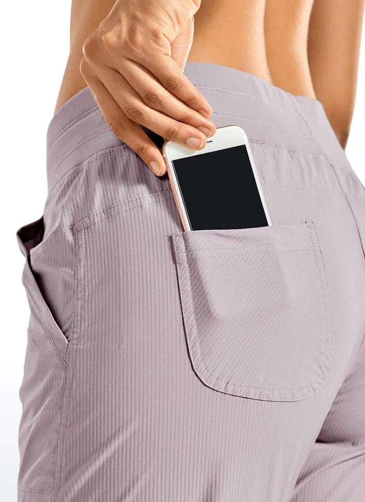 Discount CRZ YOGA Striped Pants with Pockets 25''- Cinched Leg