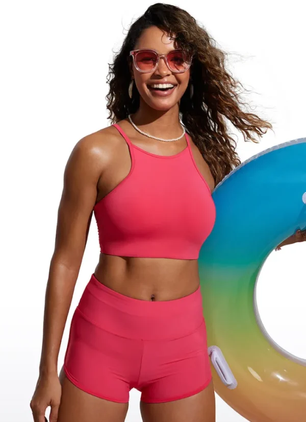 Fashion CRZ YOGA Sunshine Bikini Top High Neck