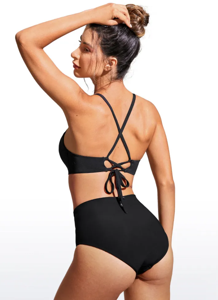 Store CRZ YOGA Sunshine Bikini Top Lace Up