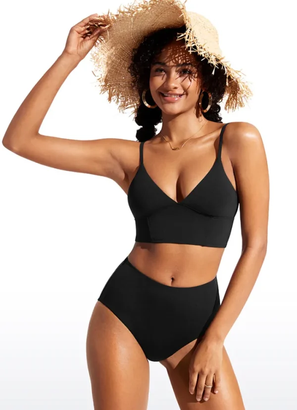 Store CRZ YOGA Sunshine Deep V Strappy Bikini Top