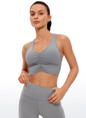 Flash Sale CRZ YOGA Ulti-Dry Ruched V-Neck Bra