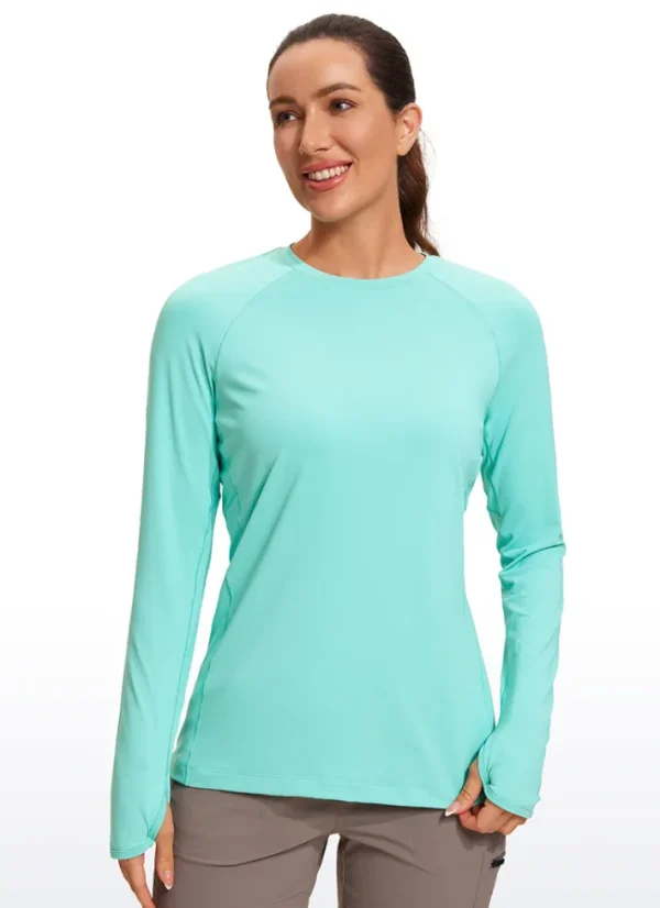 Sale CRZ YOGA UPF 50+ Sun Protection Long Sleeve Thumbholes