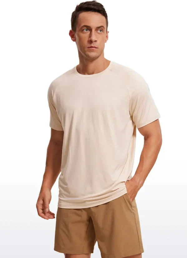 Sale CRZ YOGA Workout Short Sleeve Round Neck